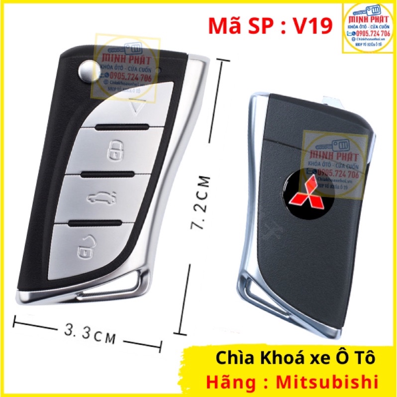 Làm khoá remote xe Mitsubishi Grandis mẫu V19