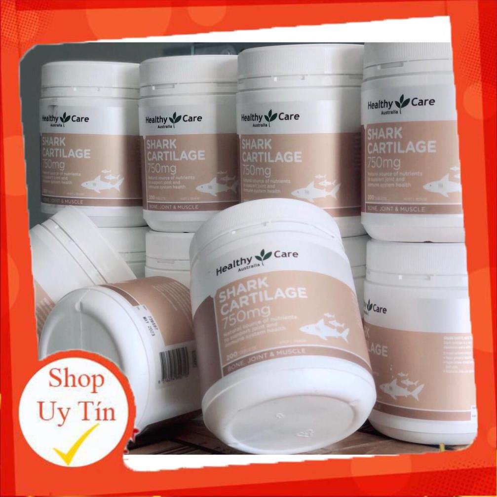 SỤN VI CÁ MẬP HEALTHY CARE SHARK CARTILAGE 750MG 200 VIÊN CỦA ÚC DATE 04/2023