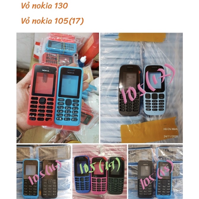 Bộ vỏ và phím Nokia 130,Nokia105 2016,Nokia105 2015,Nokia 105 2017,