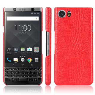 For BlackBerry KEYone Case Luxury Vintage Crocodile Pattern PU Leather