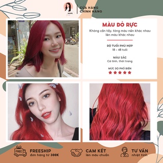 Thuốc Nhuộm Tóc Màu Đỏ Rực Không Cần Tẩy Tóc NAMI HAIR 945