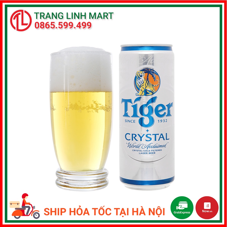 Combo 6 lon bia Tiger Crystal 330ml