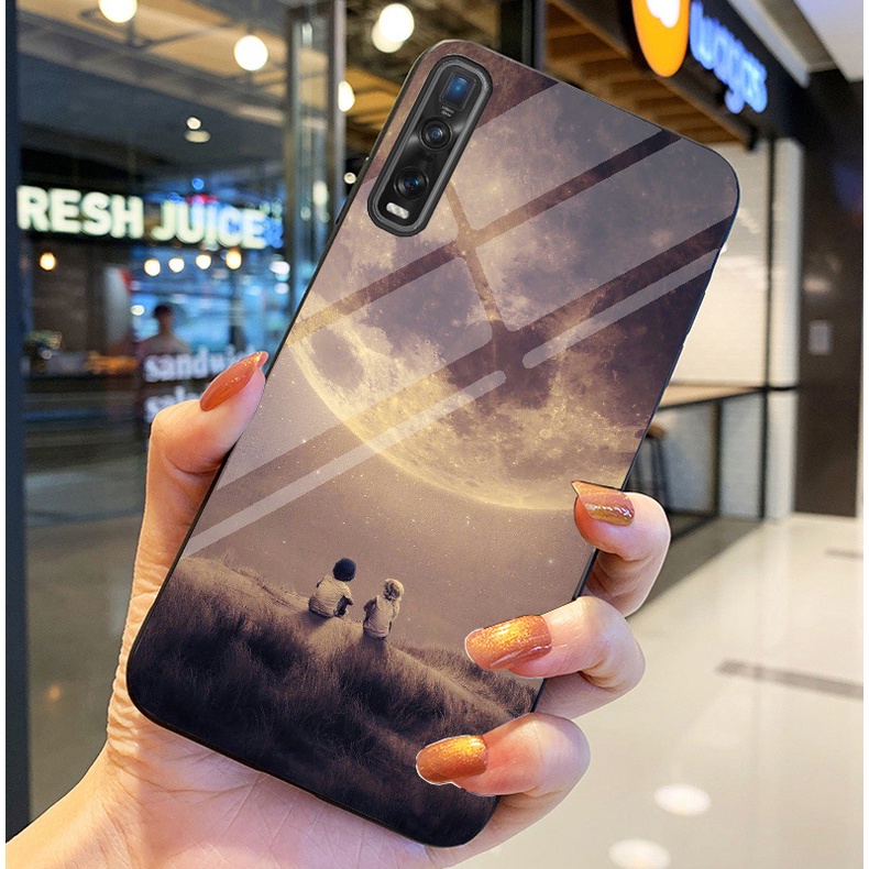 Ốp Lưng OPPO FIND X2, FIND X2 PRO Ốp kính bóng cao cấp Phi Hành Gia