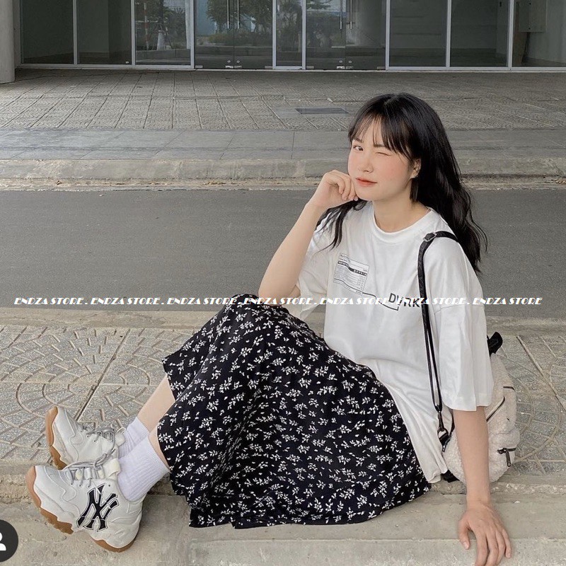 💓Chân váy voan hoa nhí mảnh dáng dài hai lớp, Chân Váy Midi Dáng Chữ A Hàn Quốc💓 - ENDZA STORE | BigBuy360 - bigbuy360.vn
