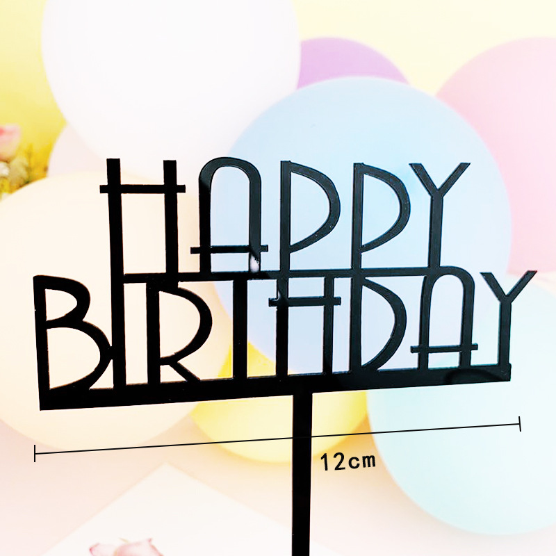 Set 10 que cắm kiểu chữ Happy Birthday với 20 kiểu tùy chọn