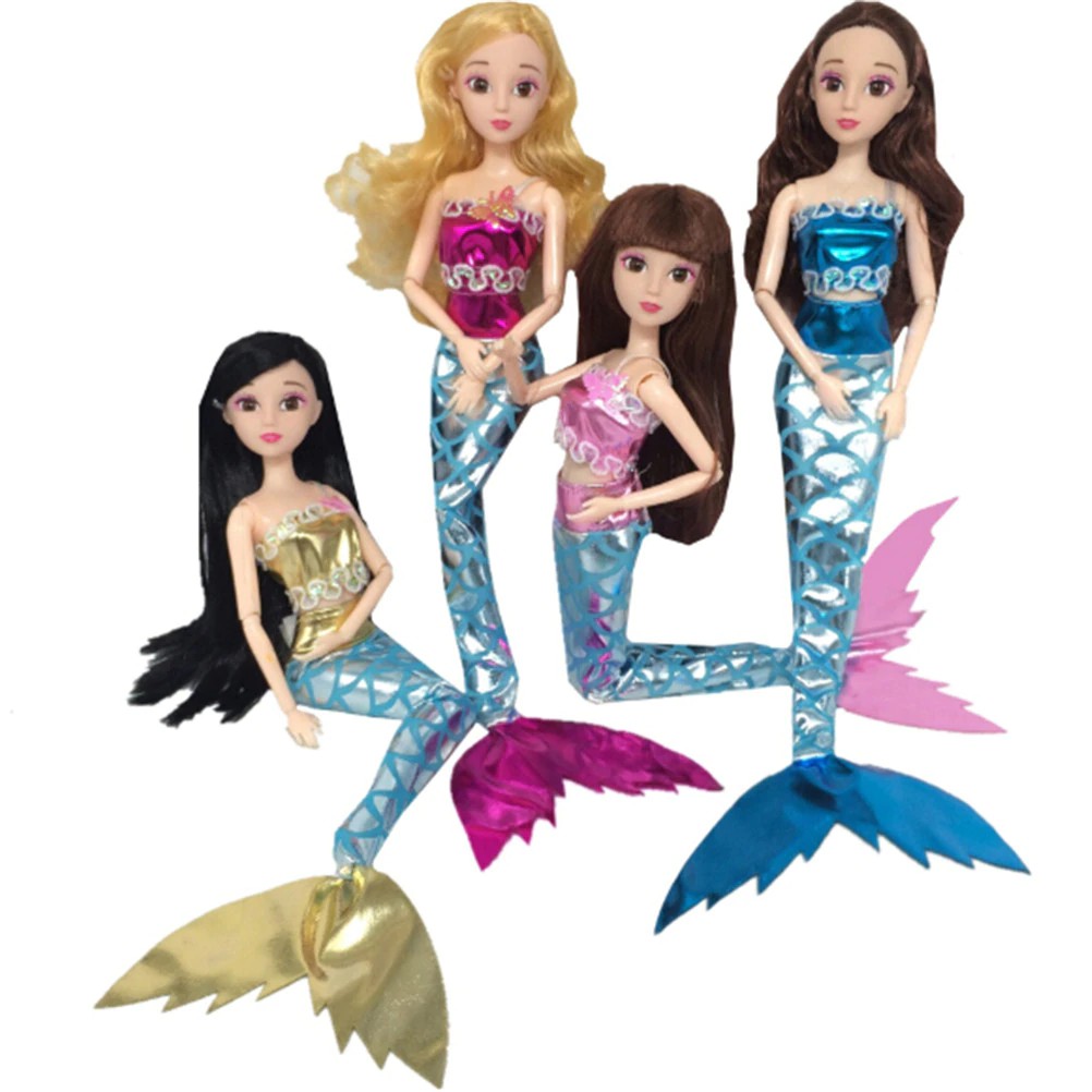 Set 3 đuôi tiên cá cho búp bê giao màu ngẫu nhiên