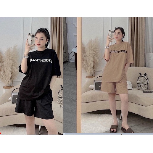 Set bộ đồ nữ,áo phông thun form rộng quần sooc đùi dáng thể thao mặc ở nhà đi chơi đều đẹp