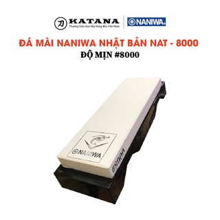 Đá mài dao tinh Naniwa độ mịn #8000 (có đế) (185x65x15) NAT8000D