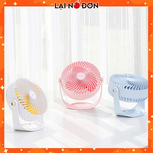 Quạt để bàn tích điện (dùng 7 tiếng liên tục) quay 360 độ mã Y F12 dung lượng 2000mah -Chính hãng yoobao