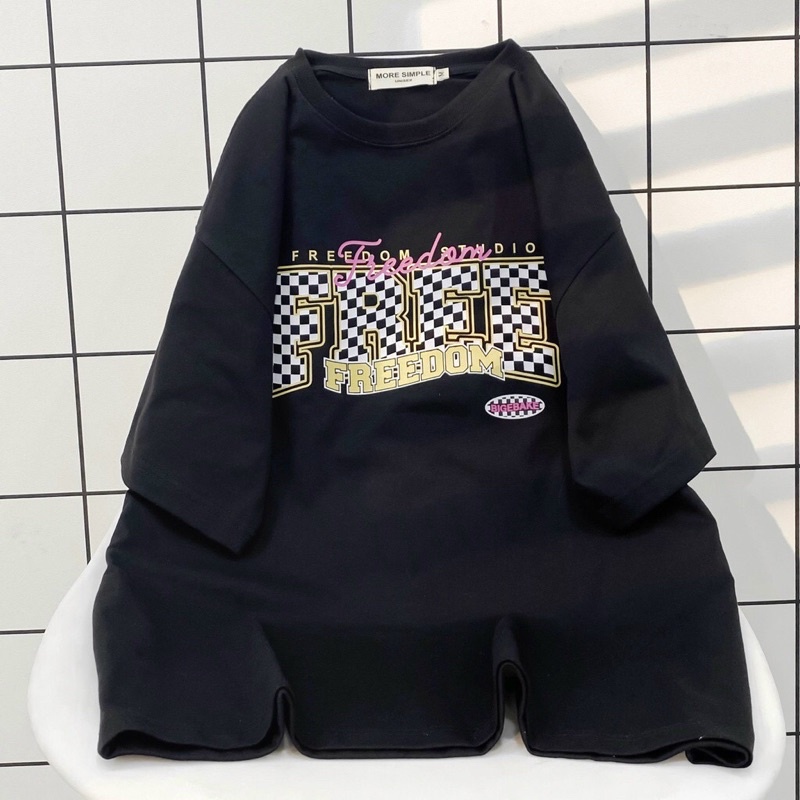 Áo Thun Tay Lỡ Unisex DOM Vải Tici Form Rộng Oversize Ulzaang - Yowol SG