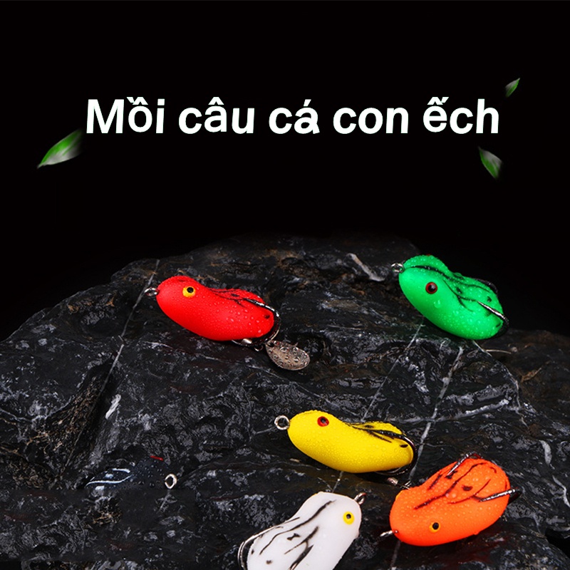 Mồi Câu Cá Giả Hình Con Ếch, Mồi Câu Cá Nhân Tạo Hình Ếch, Mồi câu cá giả 3D kích thước 4.5cm/ 7g 5cm/ 12g Hàng Mới