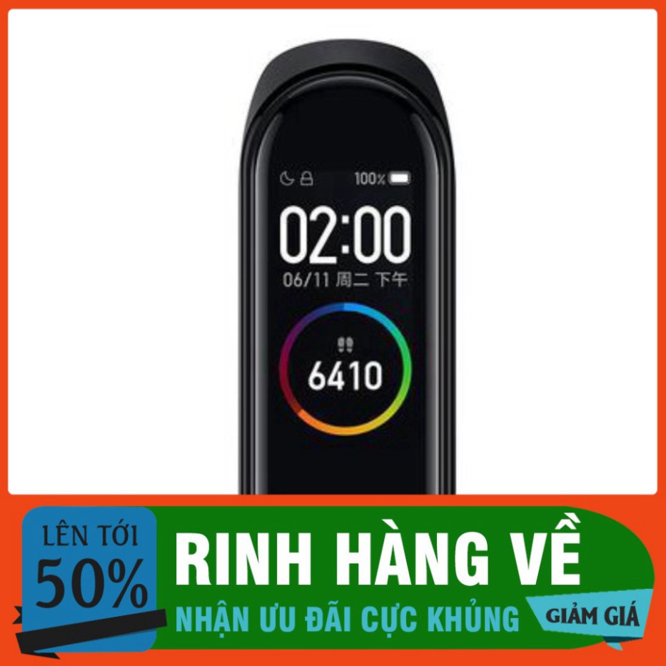 GIÁ KHUYẾN MÃI XiaoMi MiBand 4 đồng hồ thông minh band AI Màng hình 7 sắc Đo nhịp tim đo huyết bước chân app tập thể dục