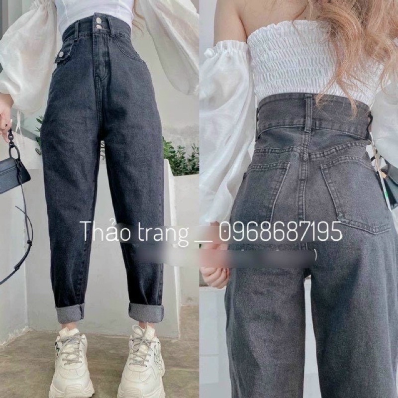 Quần baggy jean, quần bò baggy 9 tấc rách mã 2N