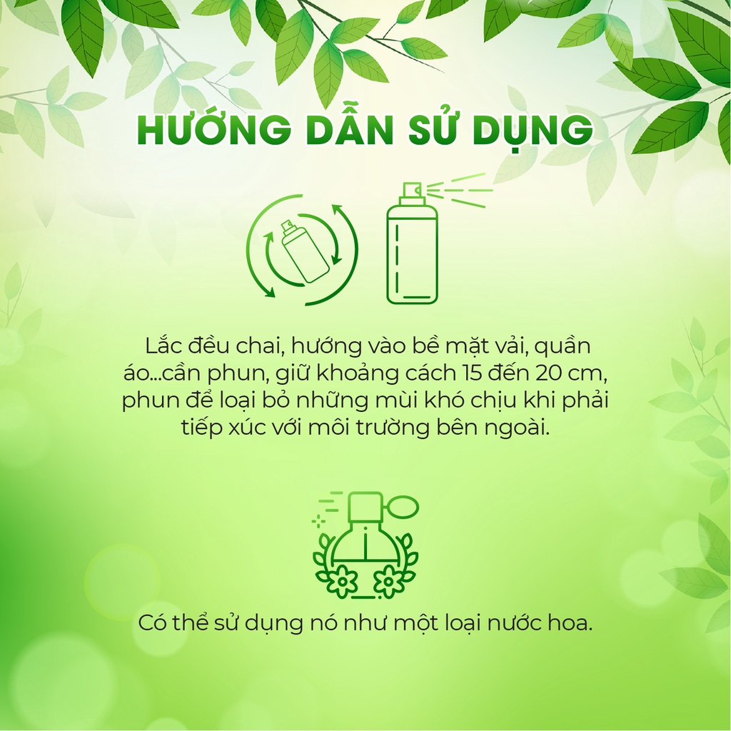 Xịt thơm quần áo thơm mát ngày dài JULYHOUSE dung tích 20ml/280ml