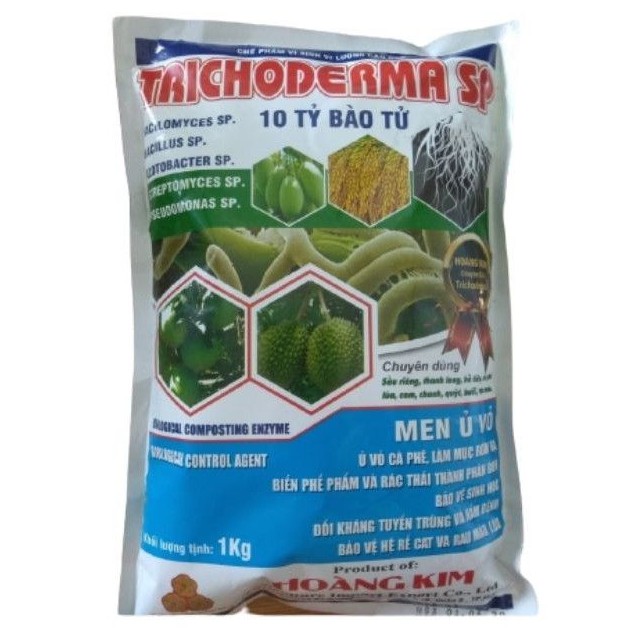 Nấm Đối Kháng Trichoderma - Men Ủ Vỏ, Men Ủ Phân Tricoderma SP Hoàng Kim - 1kg