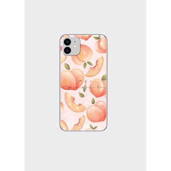 Ốp lưng iphone hình quả đào cute viền dẻo đen lưng cứng 6/6plus/6s/6splus/7/7plus/8/8plus/x/xr/xs/11/12/pro/max/plus