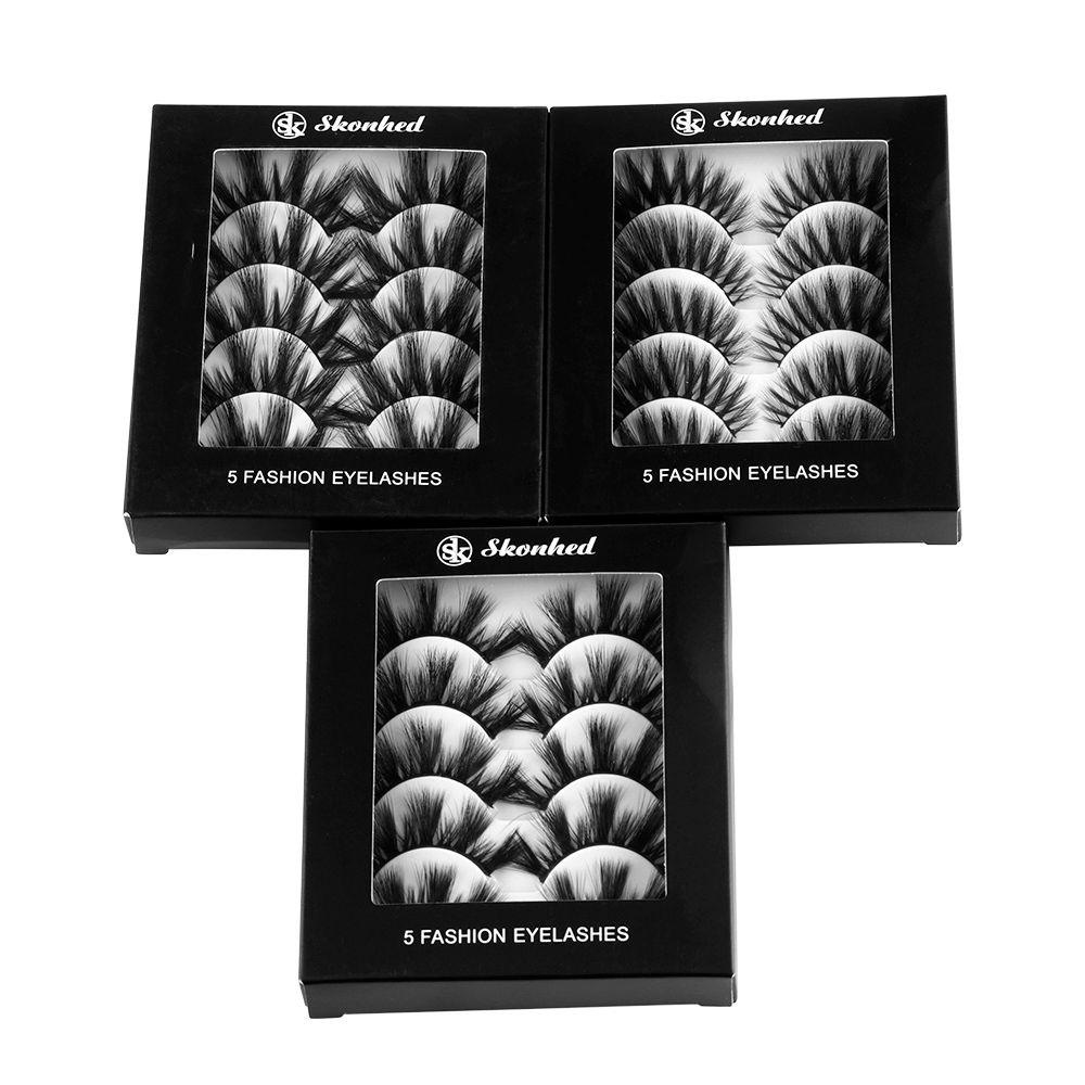 XIANTIN Set 5 Cặp Lông Mi Giả SKONHED 3D Thời Trang Dành Cho Nữ