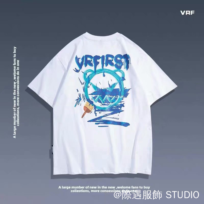Áo Thun Tay Lỡ Cổ Tròn In Hình Gấu Graffiti Phong Cách Nhật Bản Thời Trang Cho Nữ Size M-3xl
