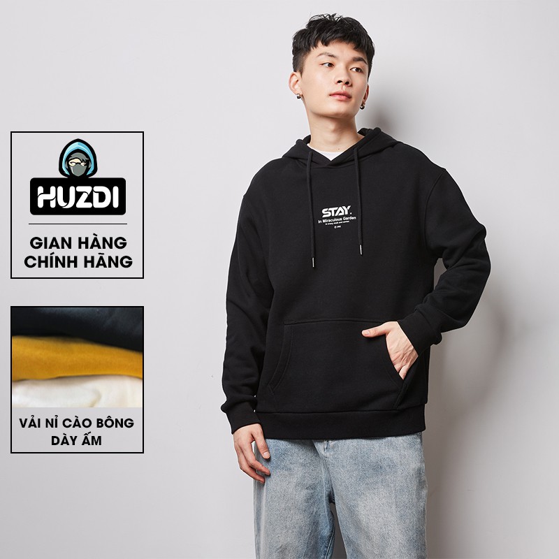 Áo Hoodie Nam Nữ Unisex HUZDI - Phong Cách Hàn Quốc Cá Tính, Chất Nỉ Cào Bông Dày Ấm - Mã HOD003 | BigBuy360 - bigbuy360.vn