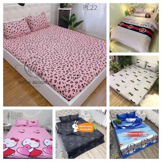 Ga bọc đệm bo chun coton poly đa dạng mẫu,1m4,1m6(mẫu hoa ghi)
