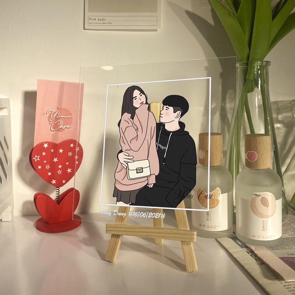 [CHAT SHOP CHỐT MẪU TRƯỚC KHI ĐẶT Ạ] Tranh in UV lên tấm mica - Qùa tặng 8/3 ý nghĩa - Tình nhân - Cặp đôi  Yumi Case
