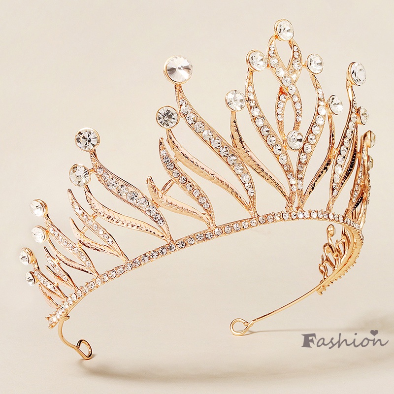 Băng Đô Cài Tóc Hình Vương Miện Đính Đá Lấp Lánh Thời Trang Cho Cô Dâu