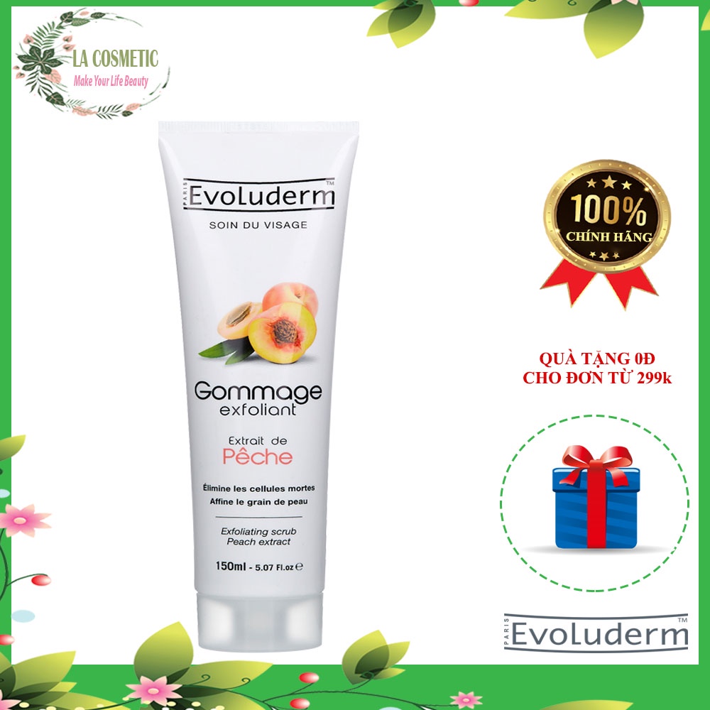 Tẩy tế bào chết dành cho măt Evoluderm tinh chất Đào 150ml