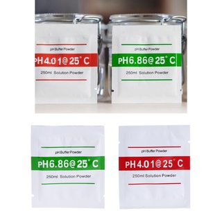 4 Pcs PH Buffer Solution Powder PH For Test Meter Measure Calibration 4.01 6.86
