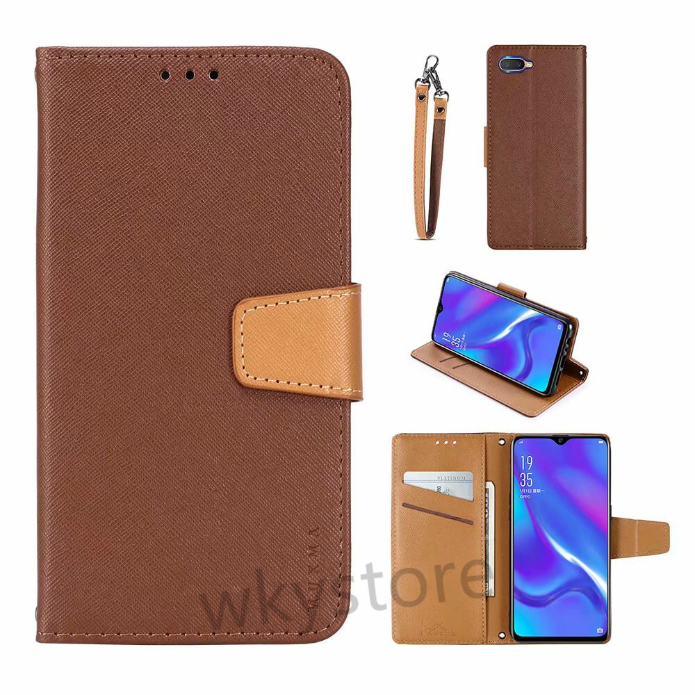 OPPO K1 F11 pro A5 A9 2020 Case Luxury Dual Colors Leather Cover