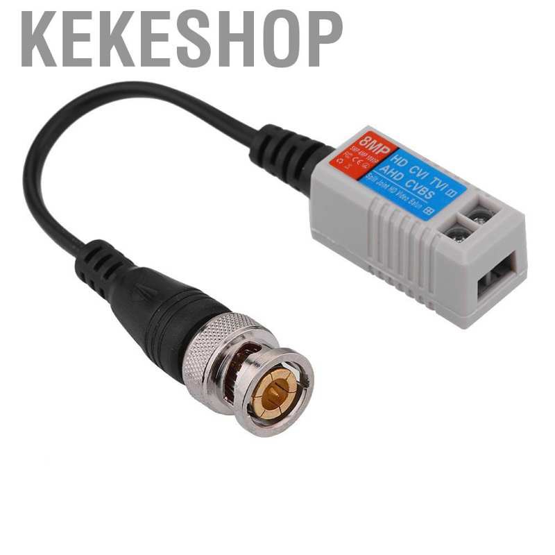 Kekeshop 2PCS Wire HD Passive Video Balun Transceiver BNC Male Cable Twisted Transmitter