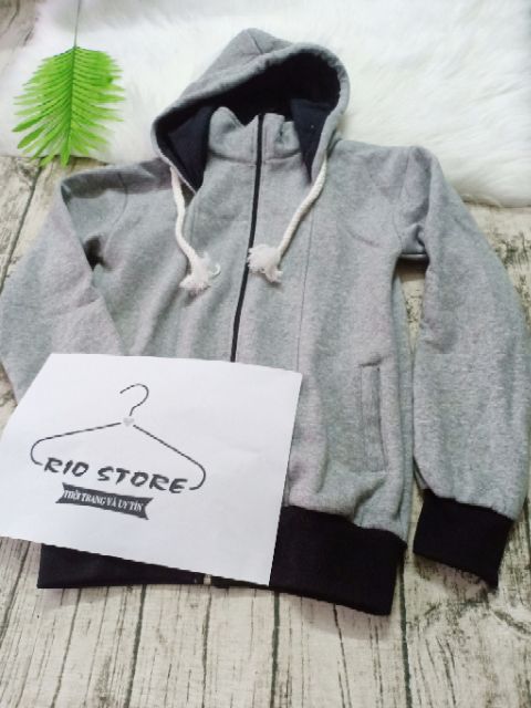 Áo khoác nỉ ngoại chống nắng có túi trong, xỏ ngón, cổ cao, nón rộng | BigBuy360 - bigbuy360.vn