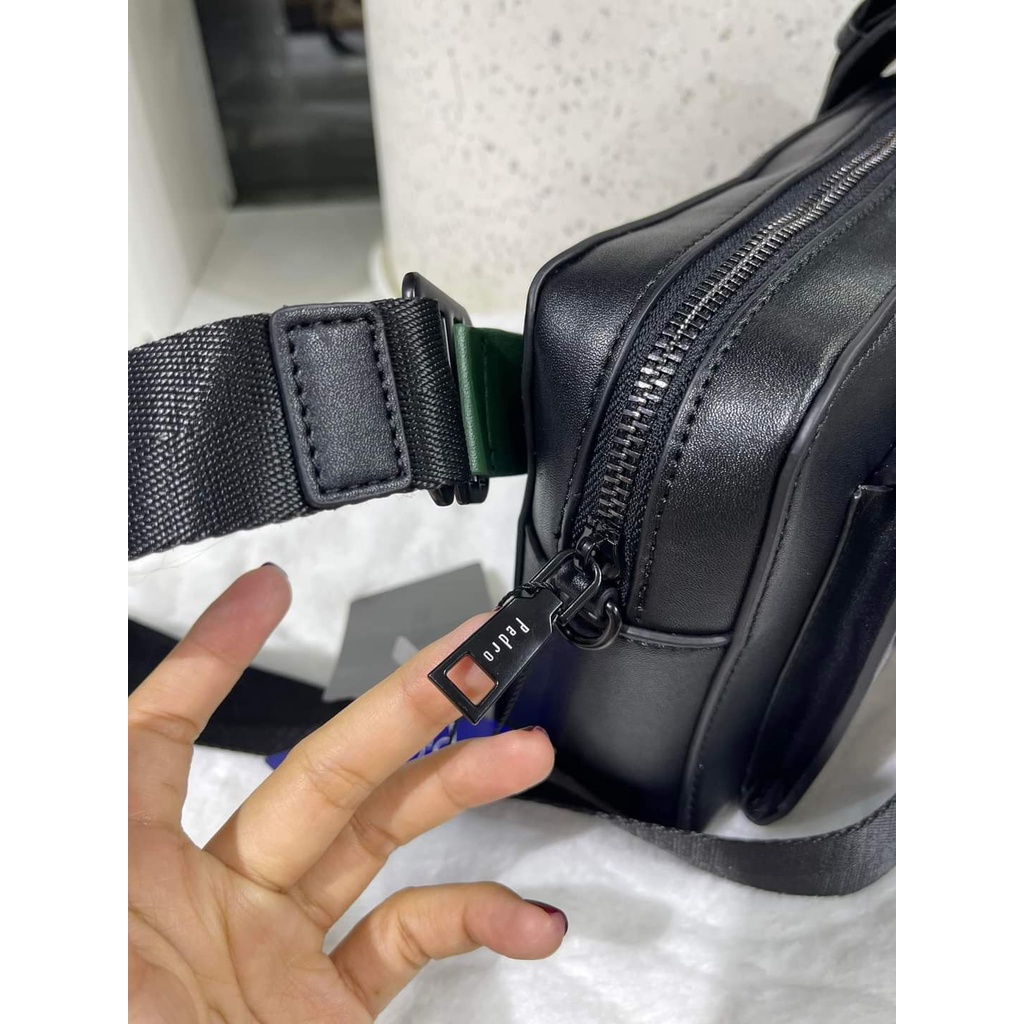 túi đeo chéo nam PM-25210206 size 23cm đen có sẵn