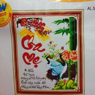 Tranh thêu Cha Mẹ ms 51406