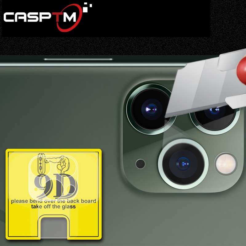 Miếng kính cường lực dán bảo vệ camera sau hình vuông 9D cho iPhone 11 Pro Max