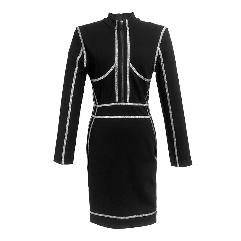 ZYHT Đầm Tay Dài Dáng Ôm Phong Cách Hàn Quốc Thời Trang Cho Nữ 5488