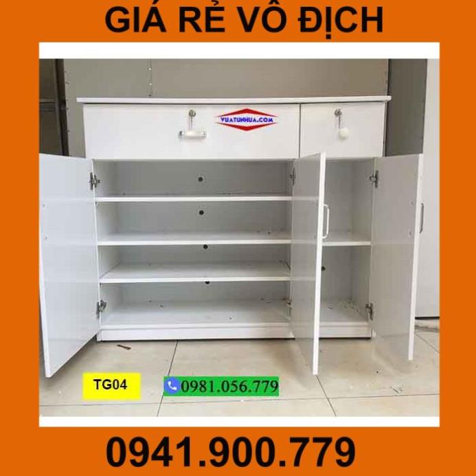 Tủ đựng giầy dép bằng nhựa 3 cánh ngăn kéo có khóa TG04