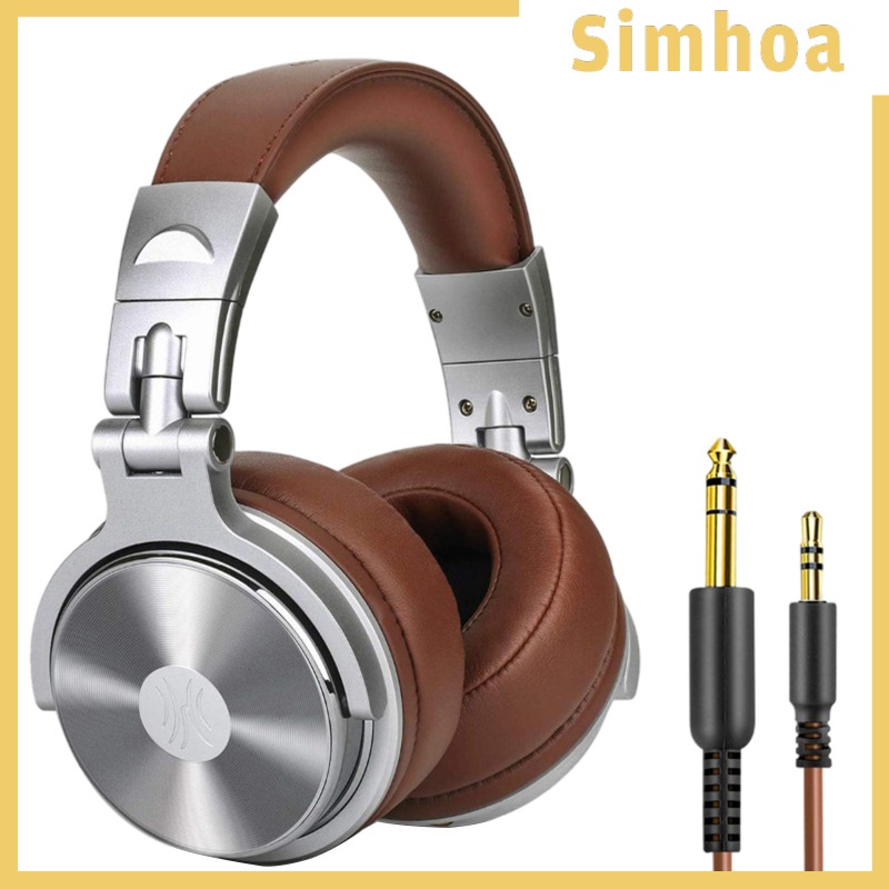 [SIMHOA] Pro-30 Over Ear Headphones Studio Monitor Mixing DJ Stereo Headsets w/Mic