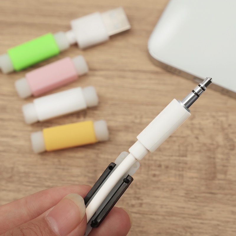 Bộ 5 phụ kiện bảo vệ dây cáp bằng silicon chất lượng
