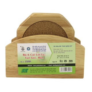 BỘ LÓT LY GỖ ĐỨC THÀNH 23201