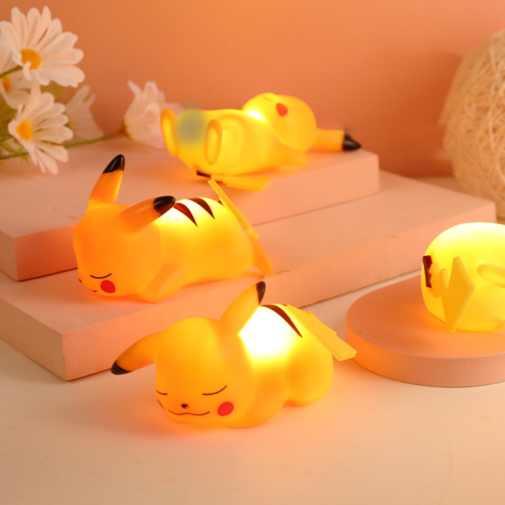 Pokemon Dễ Thương Pikachu Phim Hoạt Hình Ánh Sáng Mềm Mại Ngủ Cạnh Giường Ngủ Ánh Sáng Ban Đêm Đồ Trang Trí Trẻ Em của Đồ Chơi Phát Sáng Quà Tặng Giáng Sinh