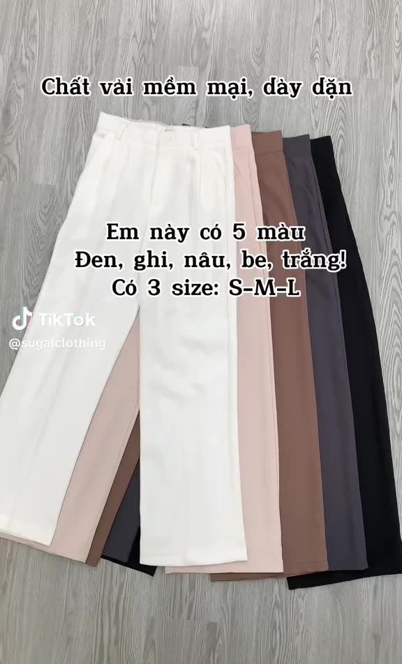 [Kèm Video SP] Quần Nữ Cullotus Cạp Cao Ống Rộng Chất Liệu Vitex Cao Cấp Có Size Sugal QUAN NU 003 | BigBuy360 - bigbuy360.vn