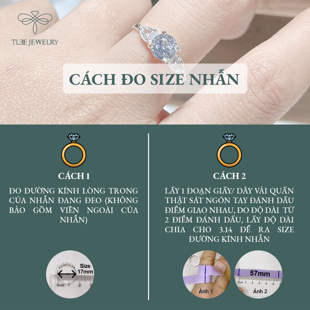 Nhẫn bạc nữ TLEE trụ đá cánh hoa đính đá sang trọng NCJ A0168