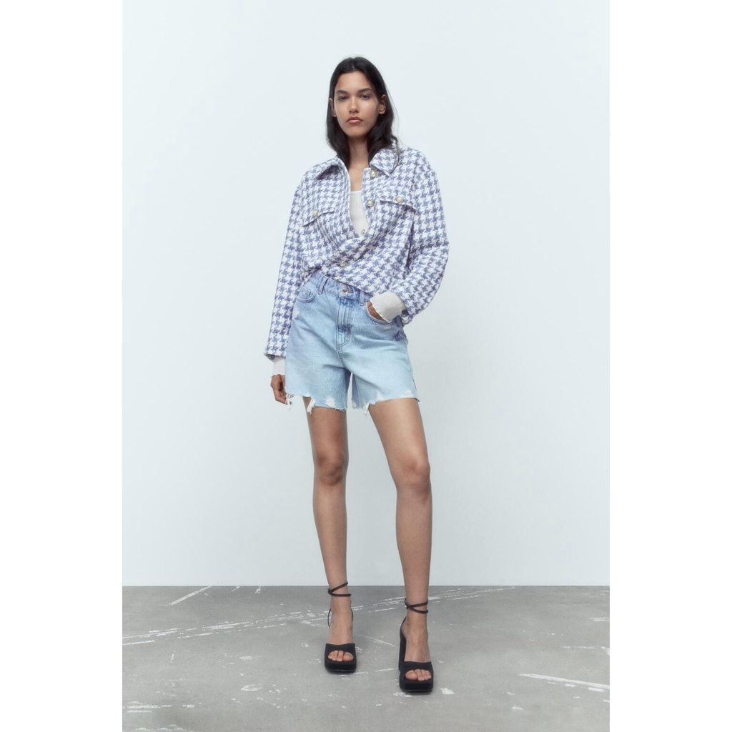 Zara Áo Khoác Phối Nút Thời Trang Mùa Thu Dành Cho Nữ 7958102