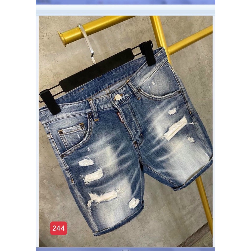 Quần sọt jean nam màu xanh ,Quần Short Nam chất Jean Co giãn thời trang cao cấp nam MuradFashion MS121