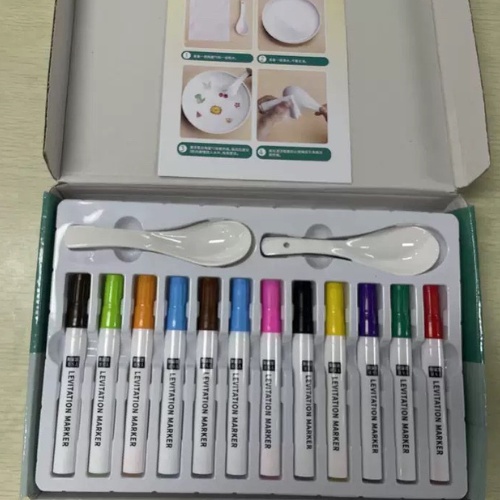 Bút Nước Ma Thuật Vẽ Họa Tiết , Floating Pen, tặng kèm thìa, vẽ hình nổi trên nước, dùng được trên bảng trắng