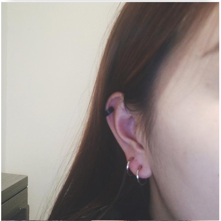 Khuyên tai kẹp vành bản dày nam nữ phong cách Unisex Hàn Quốc