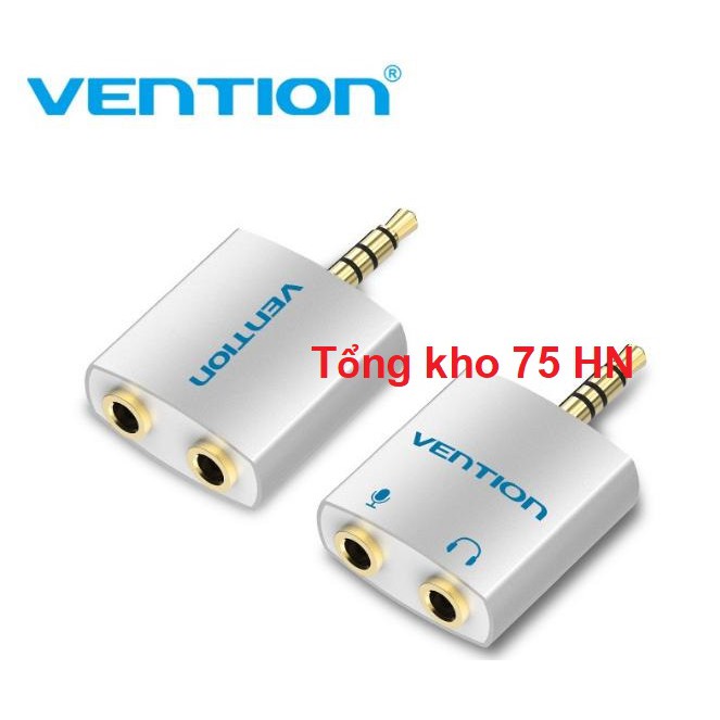 Bộ chia âm thanh 3.5mm ra 2 cổng chính hãng Vention