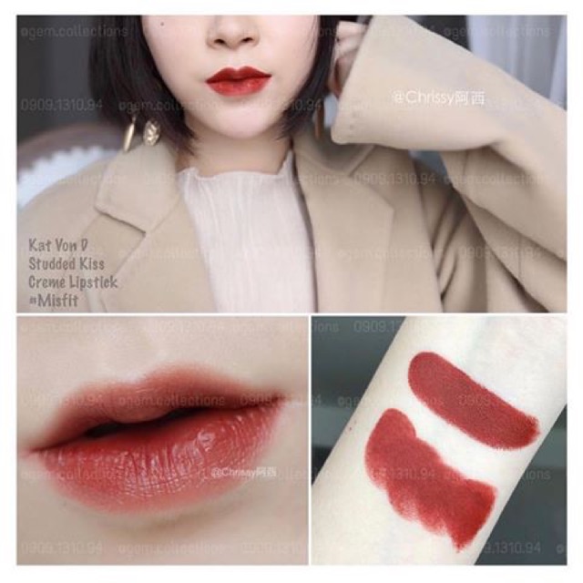 Son thỏi Kat Von D Studded Kiss Lipstick Misfit/ Russet