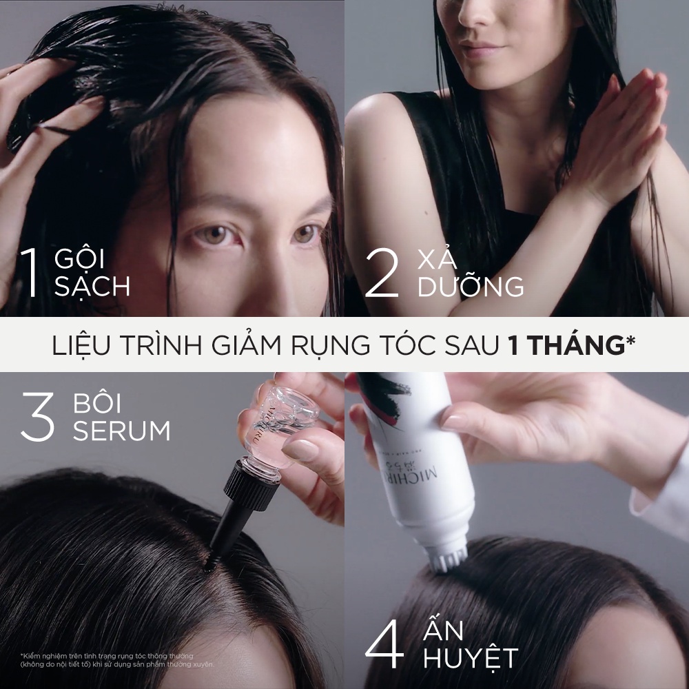 Bộ Dầu Gội và Xả Michiru Giàu Vitamin Ngăn Rụng Tóc - Duy Trì Da Đầu Khô và Dầu 180g /Chai
