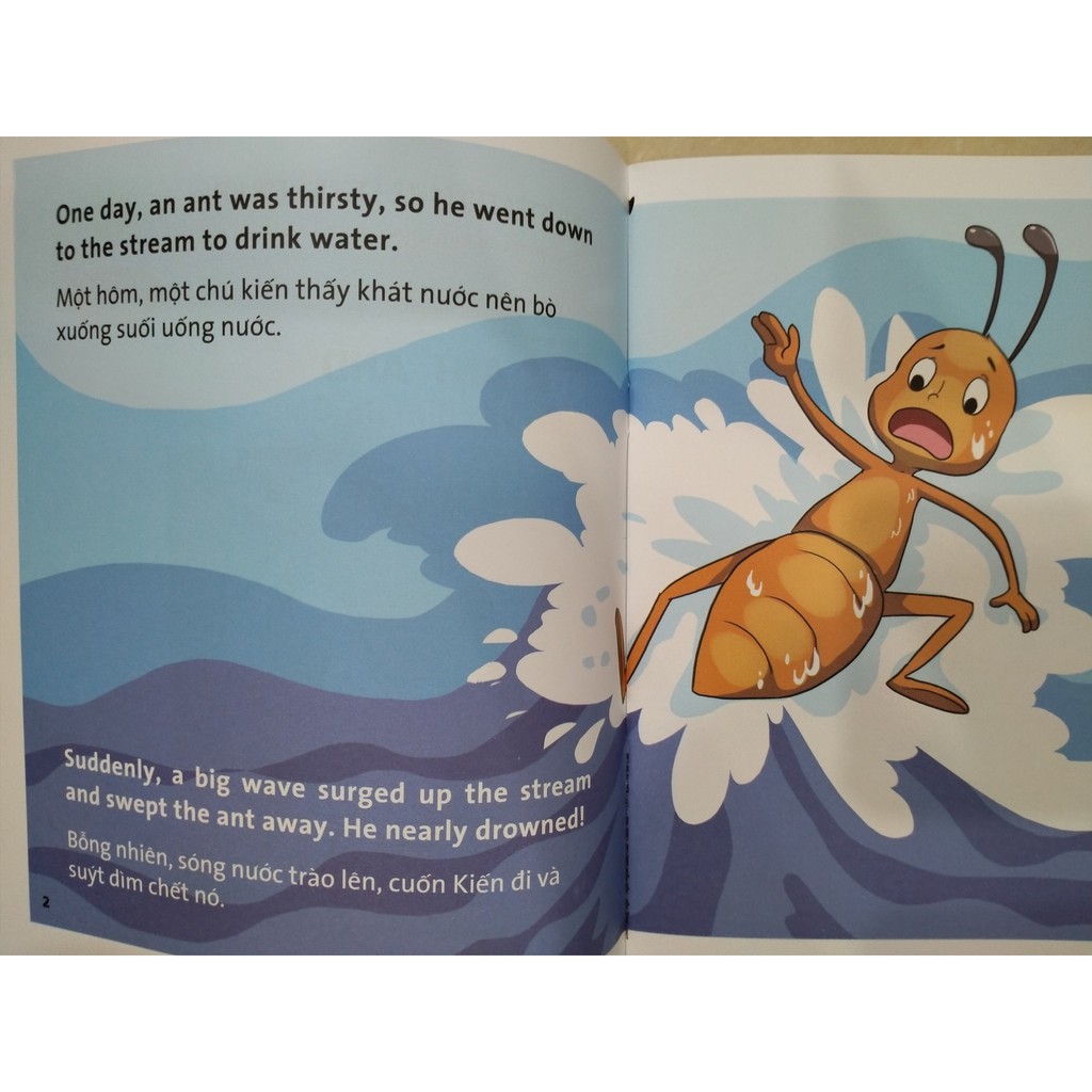 Sách - Truyện song ngữ : kiến và chim bồ câu